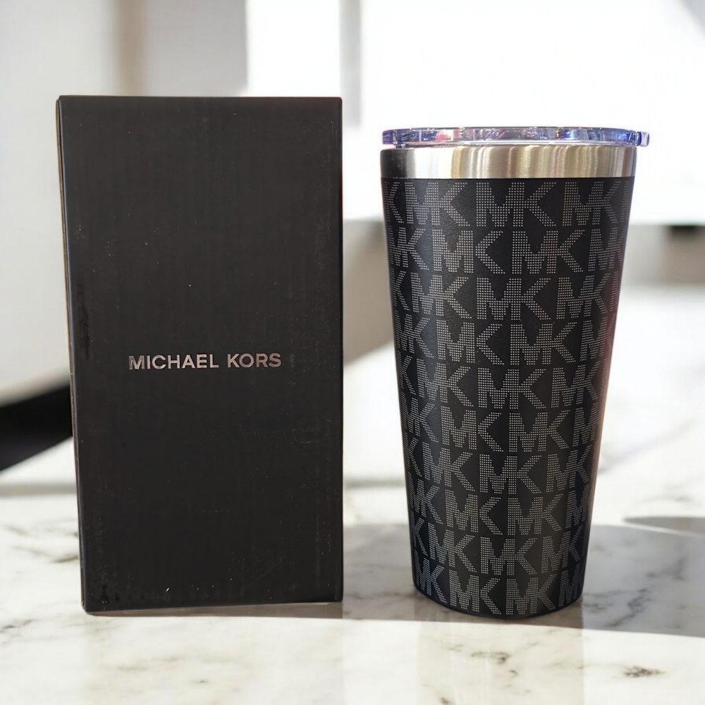 Michael Kors 16oz Black Tumbler